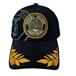 USAF United States Air Force Hat Cap HookLoop Scrambled Egg Embroidery Big Patch